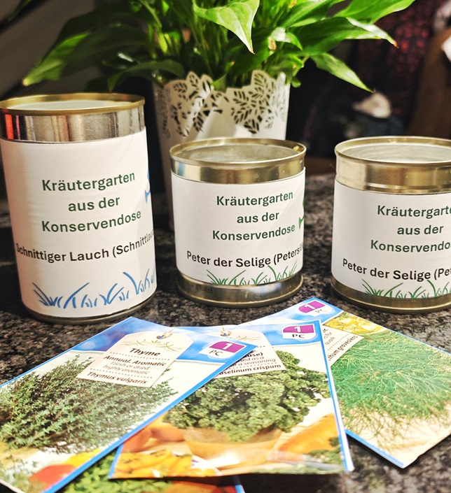 Kraeutergarten aus der Konservendose Bastelideen mit Dosen