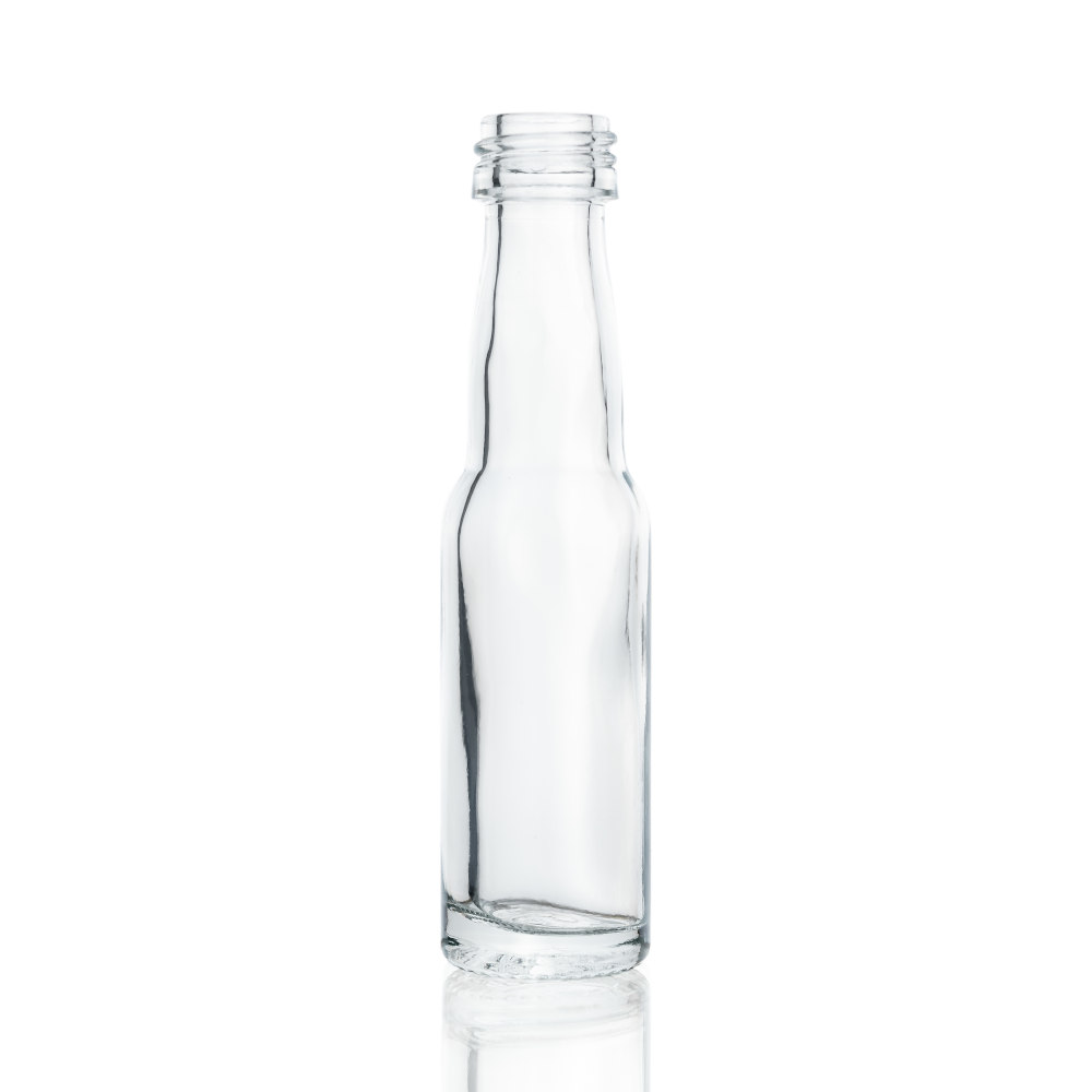 Kropfhalsflasche 20 ml Weiß - PP 18 mm Schraubmündung - SKROP001 - Miniaturflaschen - Flaschenbauer