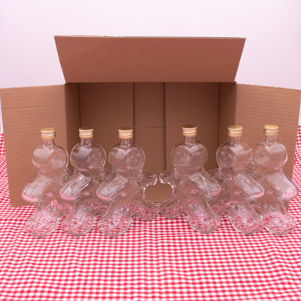 Flasche Gingerbread 250 ml im 6er Set mit Schraubverschlüssen günstig kaufen - Motivflaschen - Flaschenbauer