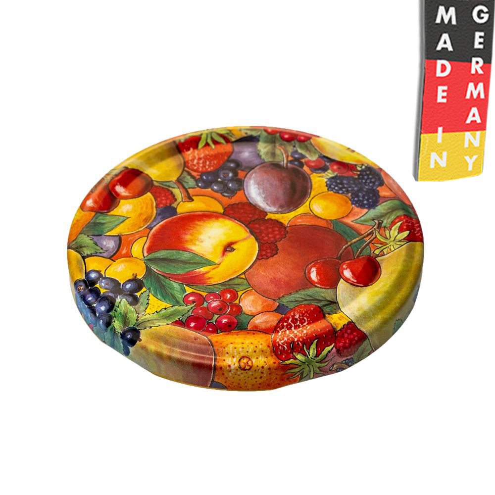 Twist-Off-Verschluss 82 mm - Motiv "Früchte" - Tutti-Frutti - Flaschenbauer