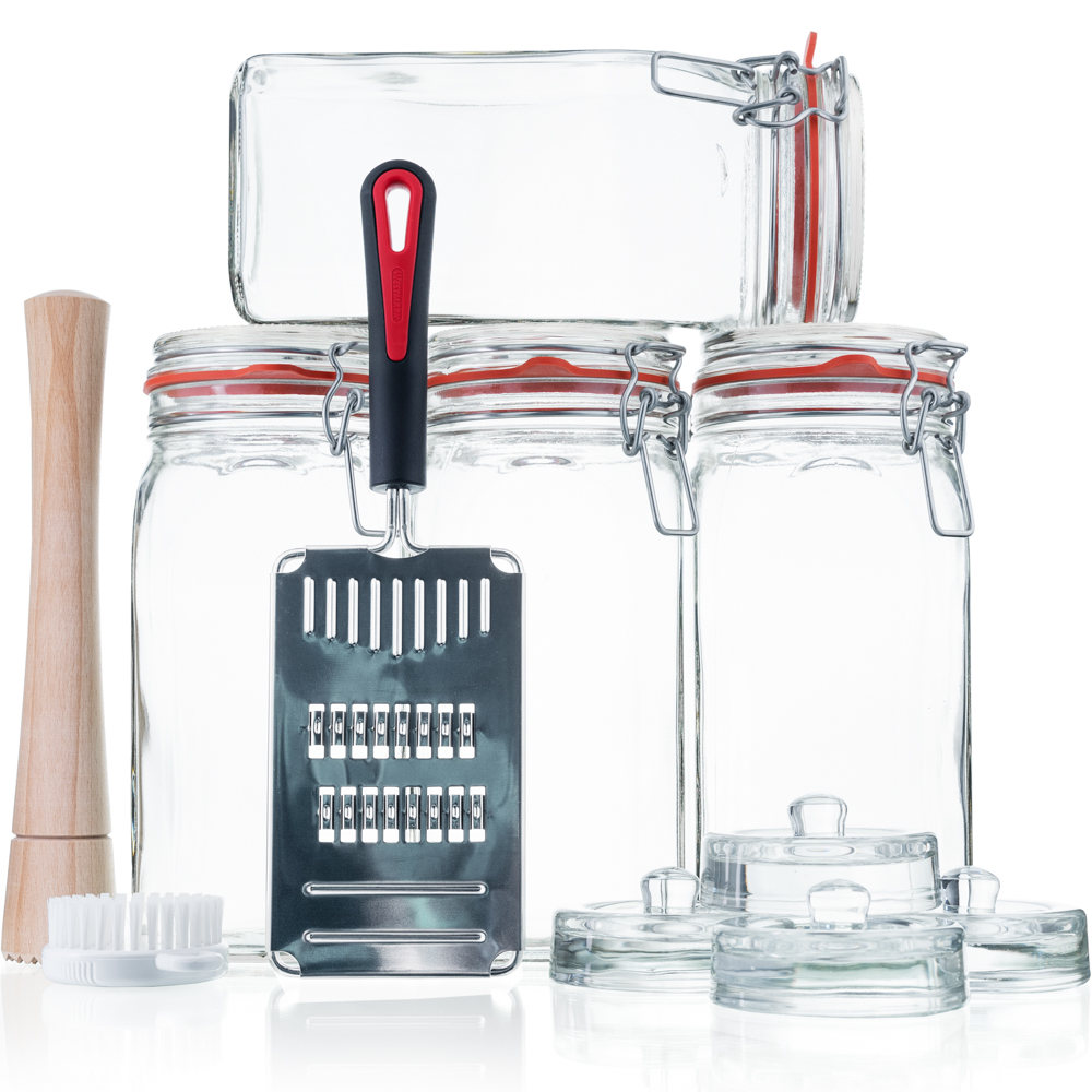 Fermentier-Set Drahtbügelglas 1550 ml mit Zubehör - Fermentation - Flaschenbauer